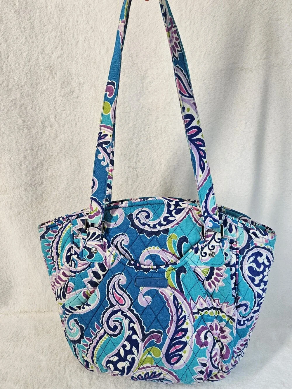 Vera Bradley Quilted Waikiki Paisley Turquoise Tote Bag